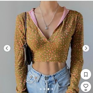 Free People Crop long sleeve